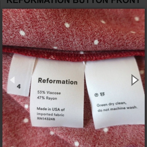 Reformation Synthetic Harbor dress in red - Picture 9 of 16